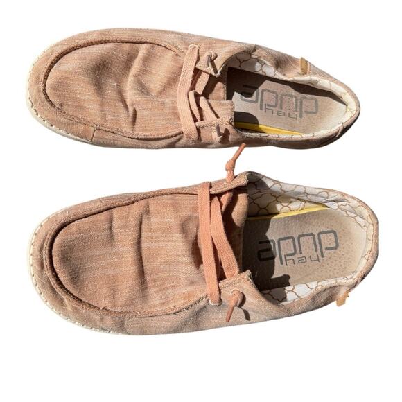 HEY DUDE Wendy Sparkle Loafers – Blush Tan Slip-On, Sz 9, EUC - Picture 4 of 9